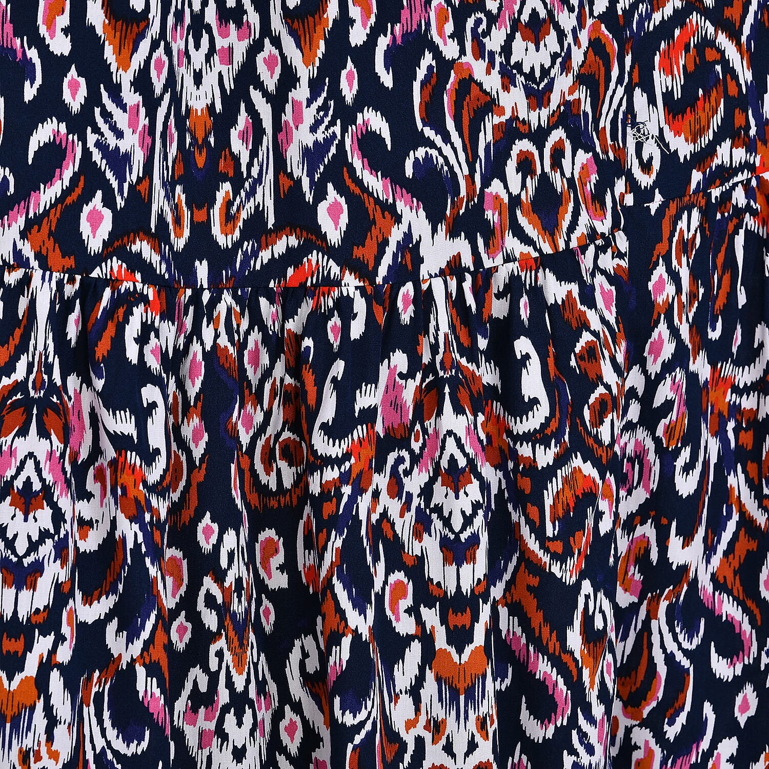 TAMSY 100% Viscose Elastic Waist Summer Floral Print Maxi Skirt (One Size) - Pink