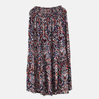 TAMSY 100% Viscose Elastic Waist Summer Floral Print Maxi Skirt (One Size) - Pink