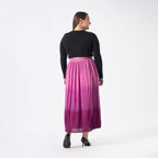 Tamsy Viscose Ombre Long Skirt (Size L, 16-18) - Pink Ombre