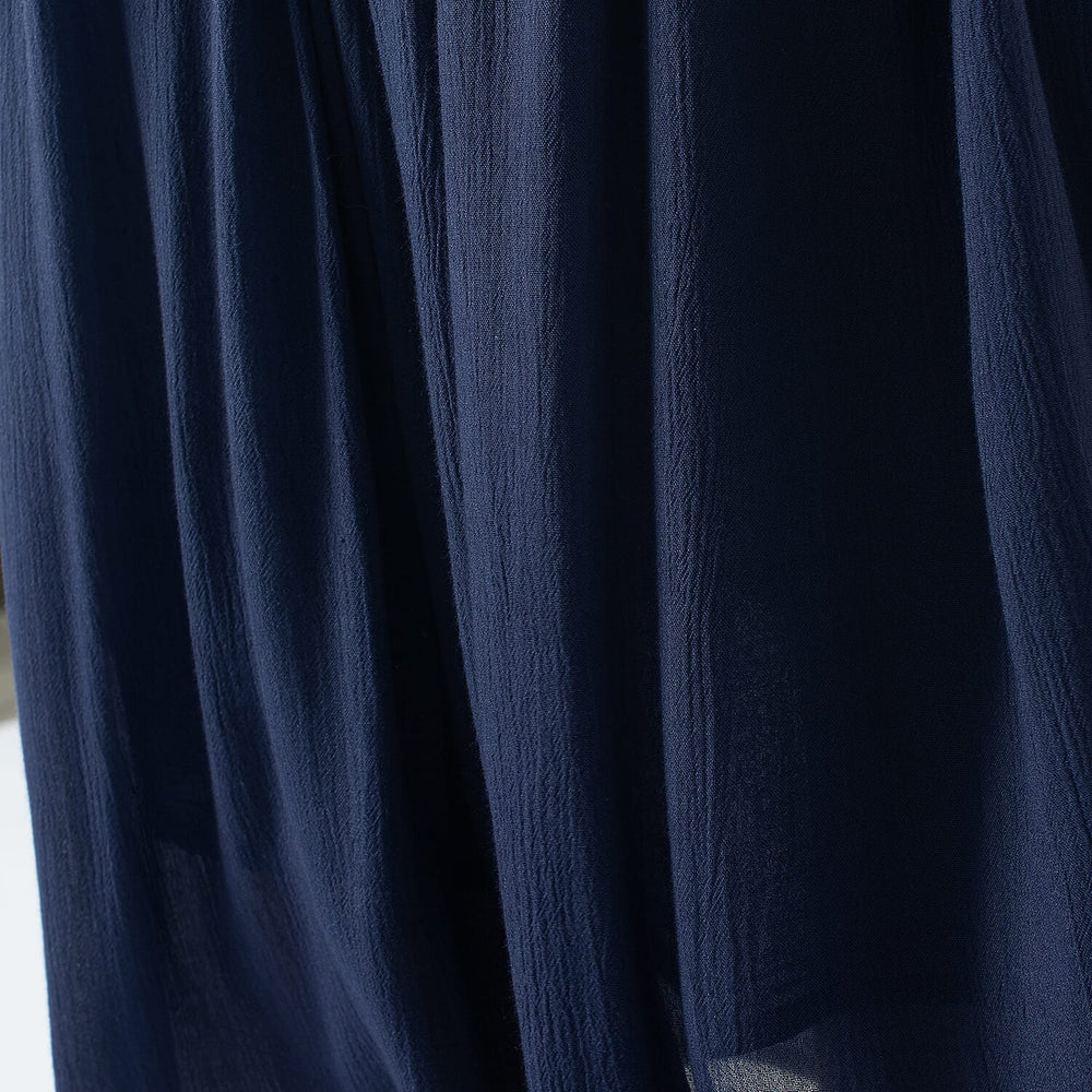 Tamsy Viscose Ombre Long Skirt (Size L, 16-18) - Navy