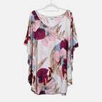 Tamsy Viscose Printed Top (Size 8 - 20) - Red & Green
