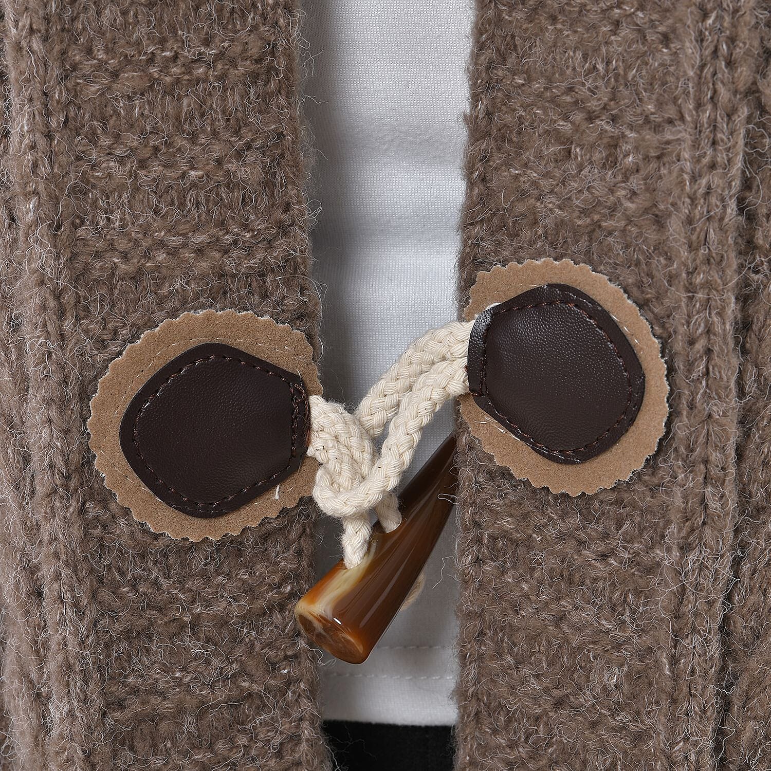 TAMSY Long Cardigan with Buttons (Size 8-22) - Beige