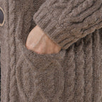 TAMSY Long Cardigan with Buttons (Size 8-22) - Beige