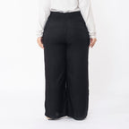 TAMSY 100% Viscose Solid Pant (Size M,12-14) - Black