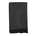 Viscose Shiny Metallic Mesh Shawl - Black