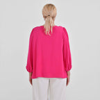 Tamsy 100% Viscose Relaxed Fit Blouse  (Size 16 to 18) - Pink