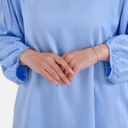 Tamsy 100% Viscose Relaxed Fit Blouse (Size 24 to 26) - Blue
