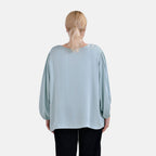 Tamsy 100% Viscose Relaxed Fit Blouse (Size 24 to 26) - Light Green