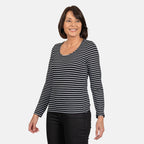 Tamsy Viscose Top (Size 1x1 cm) - Black White