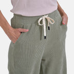 Tamsy Women's Relaxed Fit Corduroy Straight Leg Pants (Size M) - Olive Green