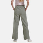 Tamsy Women's Relaxed Fit Corduroy Straight Leg Pants (Size XXL) - Olive Green