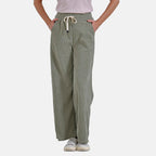 Tamsy Women's Relaxed Fit Corduroy Straight Leg Pants (Size XXL) - Olive Green