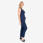 Tamsy Womens Regular Fit Sleeveless Tank Top (Size XXL) - Dark Blue