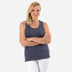 Tamsy Womens Regular Fit Sleeveless Tank Top (Size XXL) - Grey