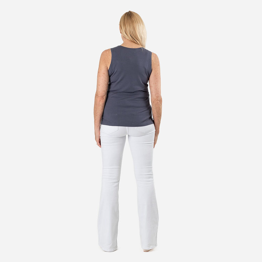 Tamsy Womens Regular Fit Sleeveless Tank Top (Size XXL) - Grey