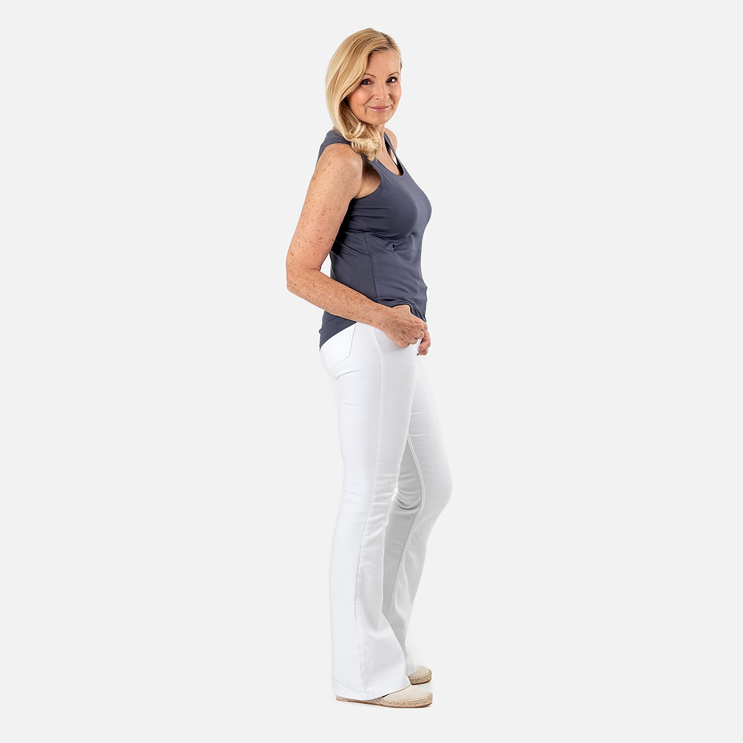Tamsy Womens Regular Fit Sleeveless Tank Top (Size XXL) - Grey