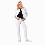 Tamsy Womens Stretch Twill Jacket - Lightweight & Stylish (Size 12) - White
