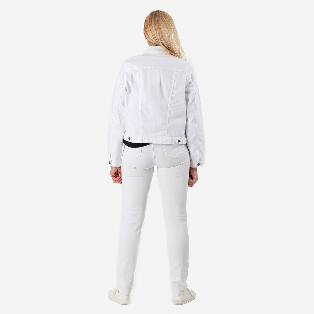 Tamsy Womens Stretch Twill Jacket - Lightweight & Stylish (Size 12) - White