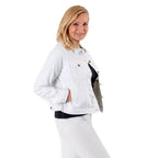 Tamsy Womens Stretch Twill Jacket - Lightweight & Stylish (Size 18) - White