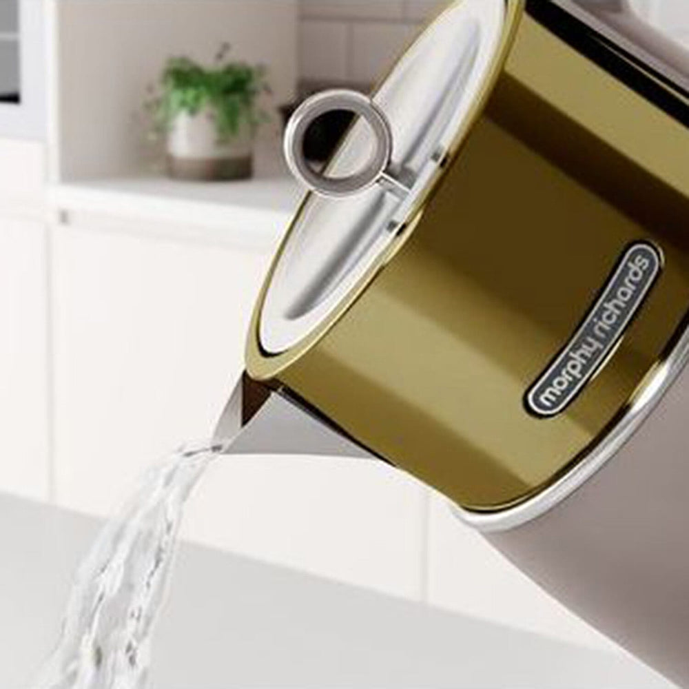 Morphy Richards Signature 1.5L Kettle (Power 3KW) - Grey & Gold