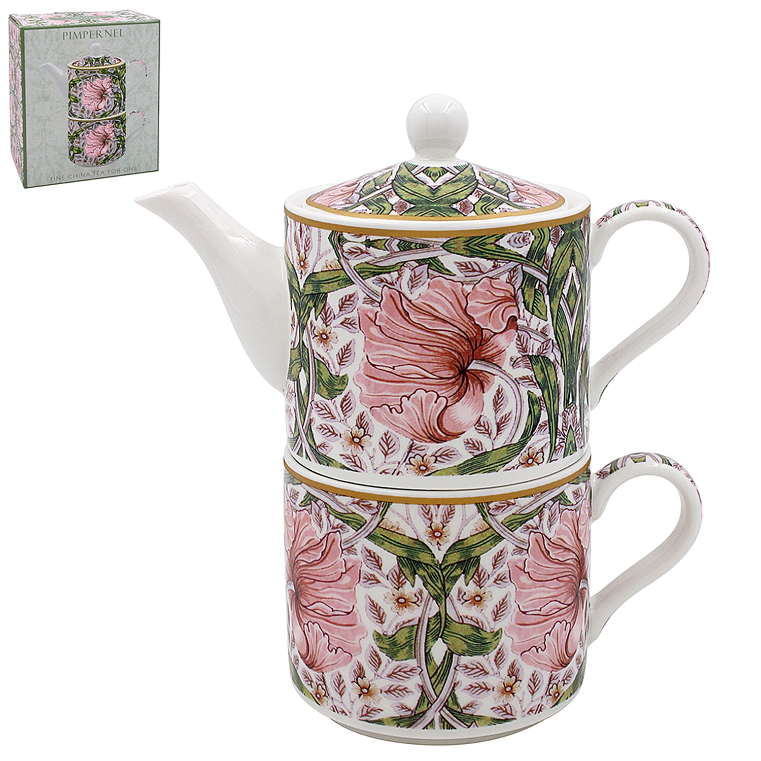 William Morris Fine Pimpernel Teapot  for One - Multi