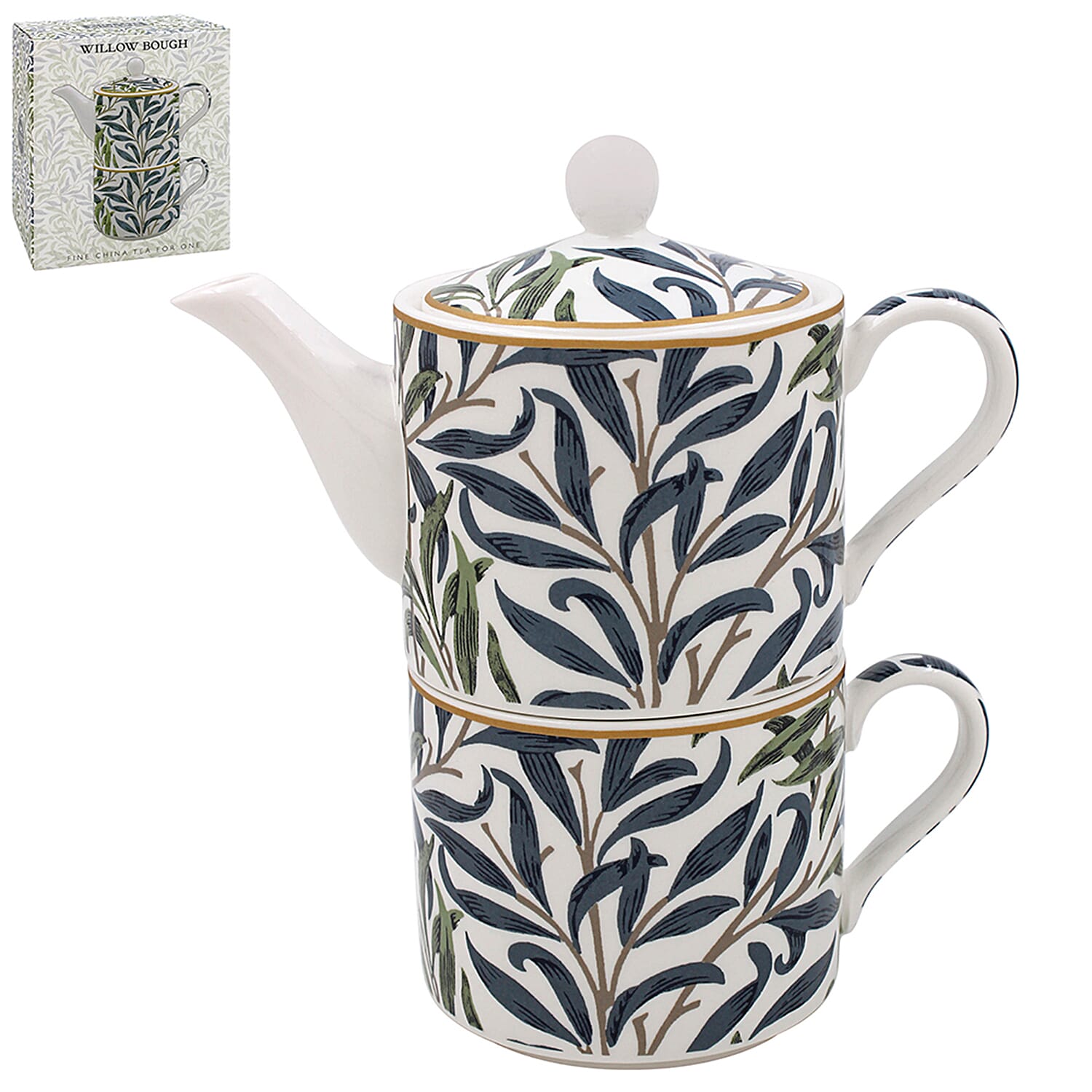 William Morris Fine Willow Bough Teapot for One - Multi