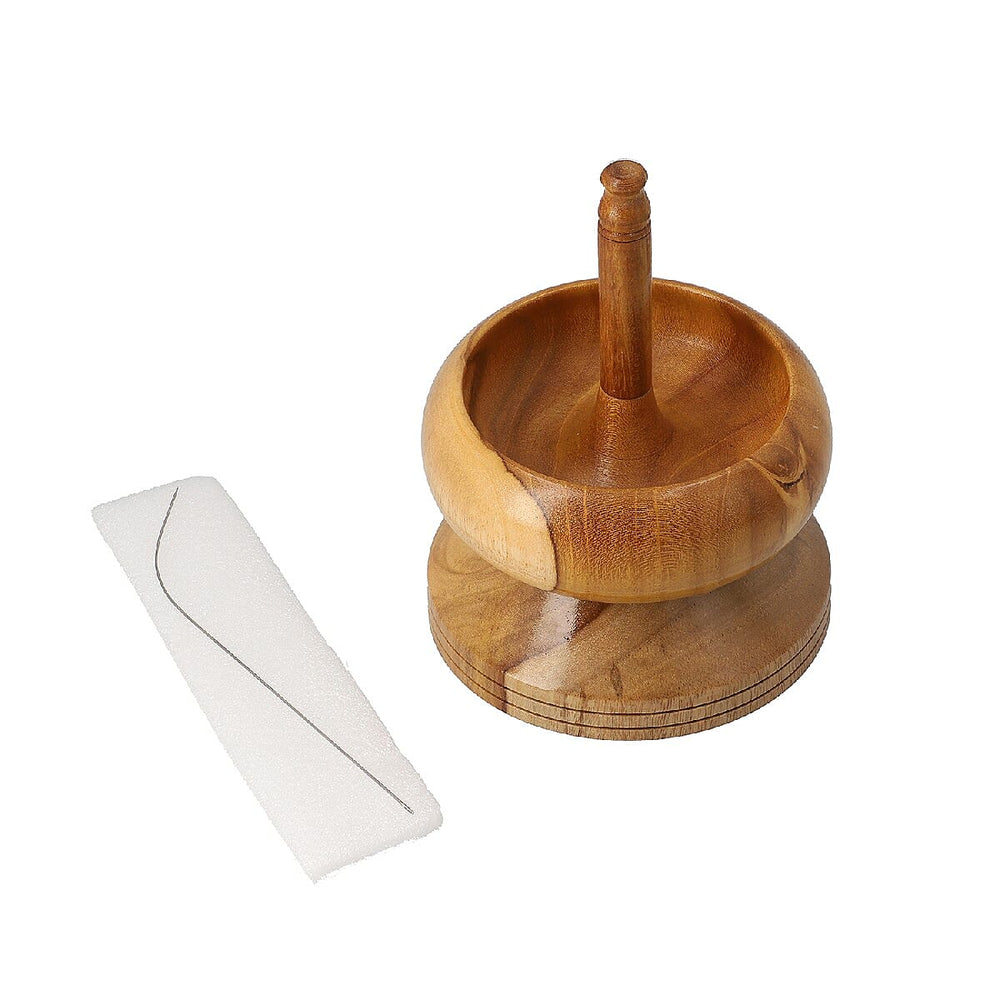 Teak Wooden Gem Workshop Bead Spinner with Stainless Steel Needle (Size 13x10 cm)