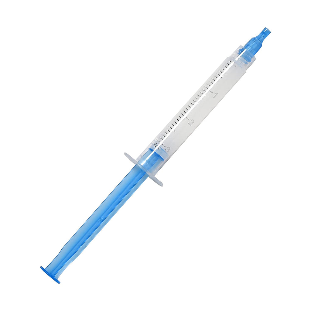 Teeth Whitening Gel Refill - Set of 5 x 3ml Syringes, Transparent - Blue, Safe Formula for LED Kits
