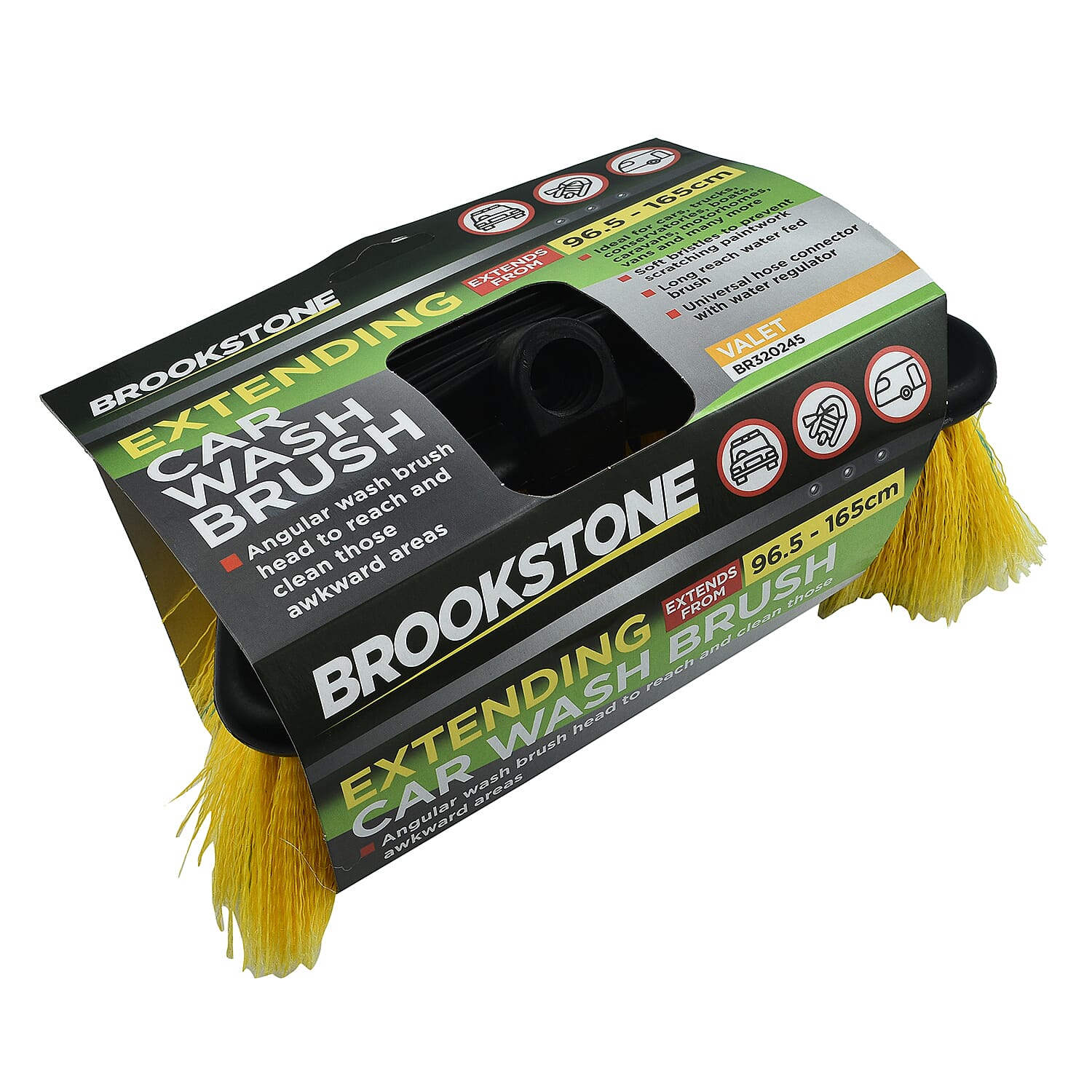 Telescopic Water Flow Through Car Cleaner Soft Brush