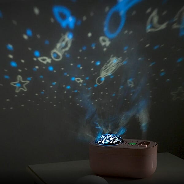The Five Season -  Double Spray Projection Humidifier with Rose Fragrance Oil and USB Cable (Size 20X12X10 Cm) - Pink