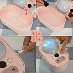 The Five Season -  Double Spray Projection Humidifier with Rose Fragrance Oil and USB Cable (Size 20X12X10 Cm) - Pink