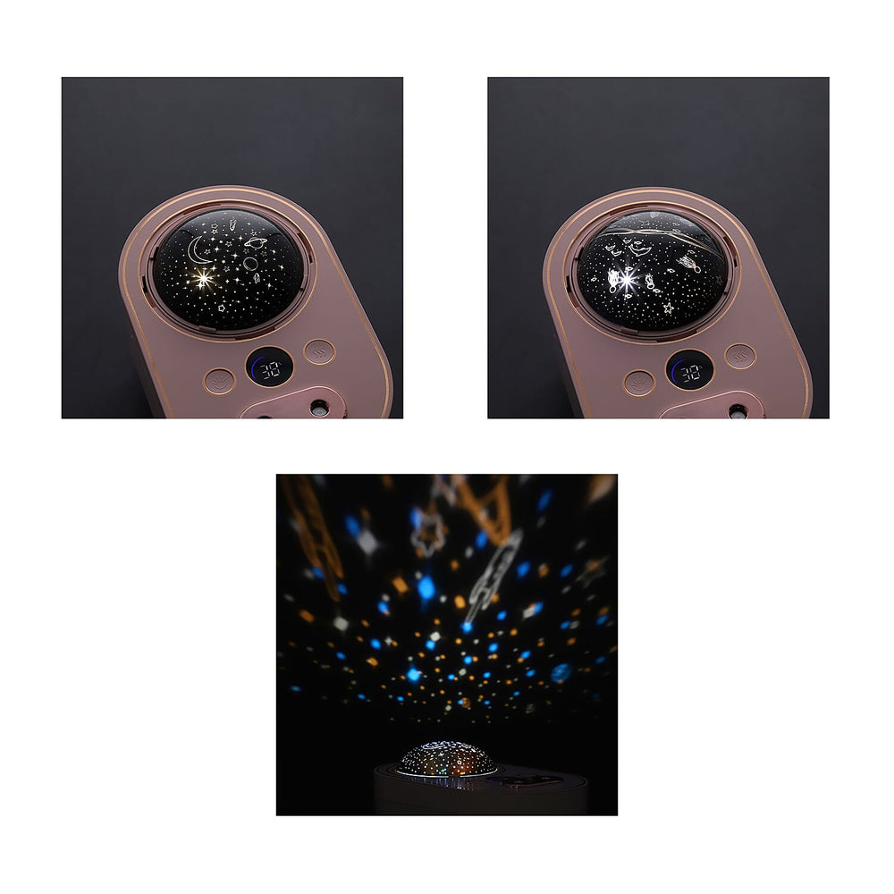 The Five Season -  Double Spray Projection Humidifier with Rose Fragrance Oil and USB Cable (Size 20X12X10 Cm) - Pink