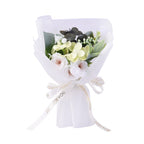 Close Out Deal - Gemstone Tree in Porcelain Vase with 10ml Essential Oil and Artificial Bouquet in Gift Box - Green Aventurine