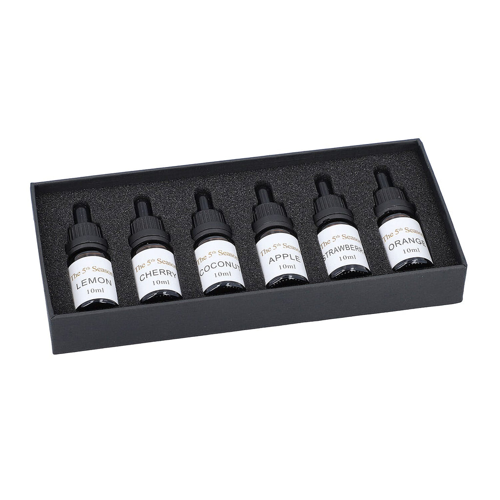 The 5th Season - Set of 6 Fragrance Oils Fruits Set (Fragrance-  Coconut, Cherry, Lemon, Apple, Strawberry and Orange)- 10ml