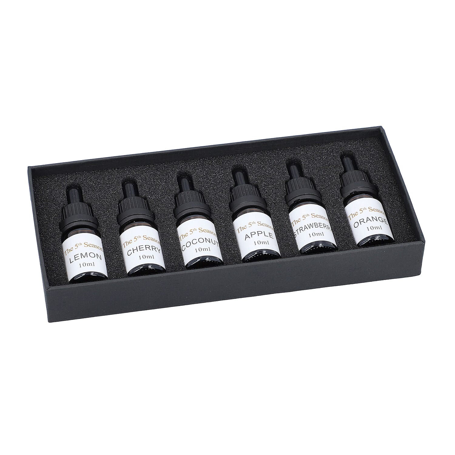 The 5th Season - Set of 6 Fragrance Oils Fruits Set (Fragrance-  Coconut, Cherry, Lemon, Apple, Strawberry and Orange)- 10ml