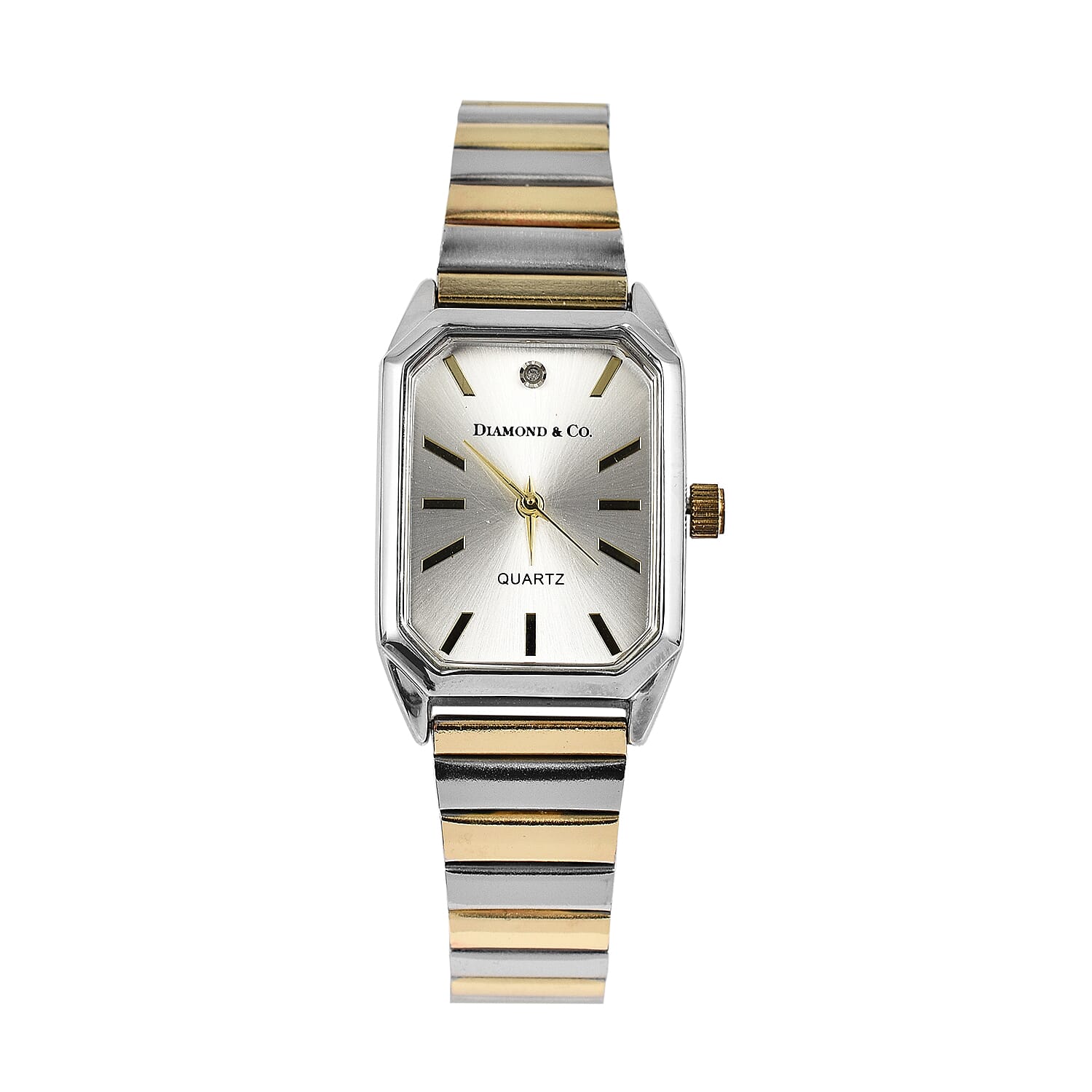 The Diamond & Co. Ladies Watch with Genuine Diamond with Silver Dial With in Two Tone