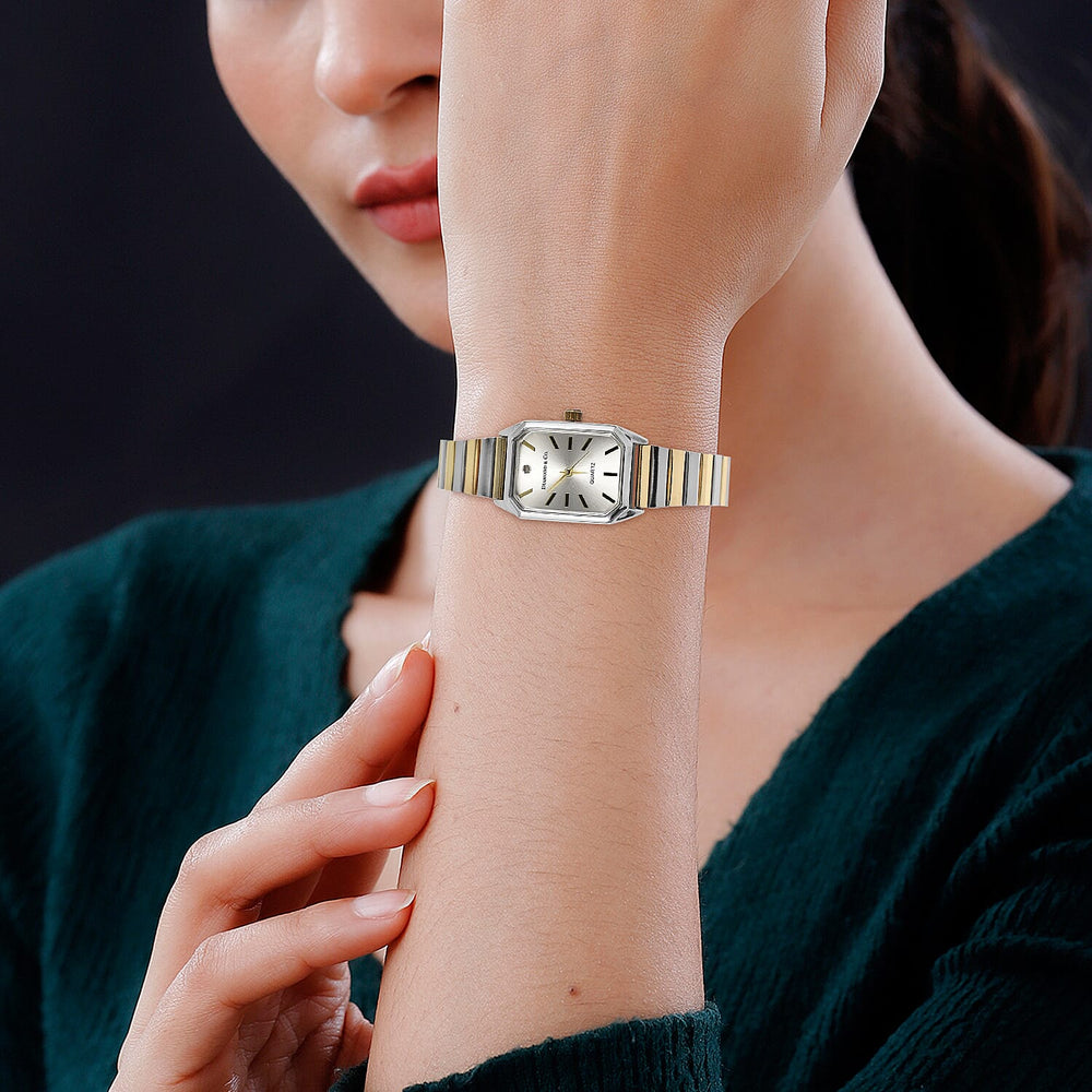 The Diamond & Co. Ladies Watch with Genuine Diamond with Silver Dial With in Two Tone