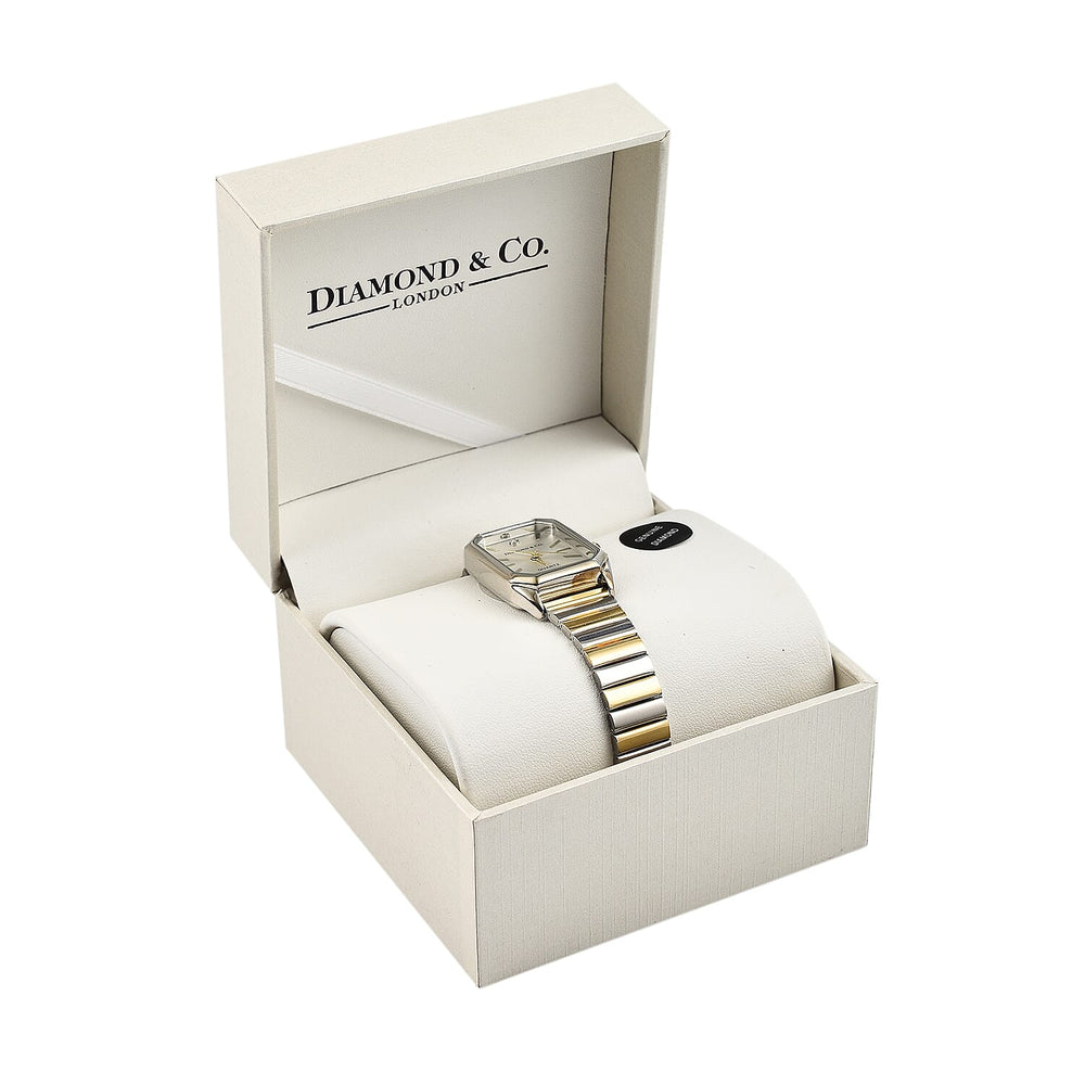 The Diamond & Co. Ladies Watch with Genuine Diamond with Silver Dial With in Two Tone