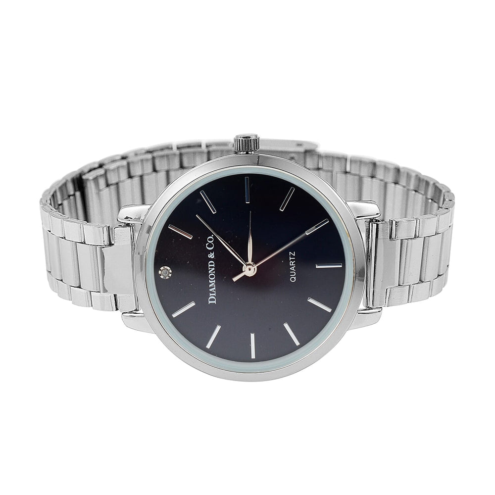 The Diamond & Co. Ladies Watch with Genuine Diamond on Blue Round Dial