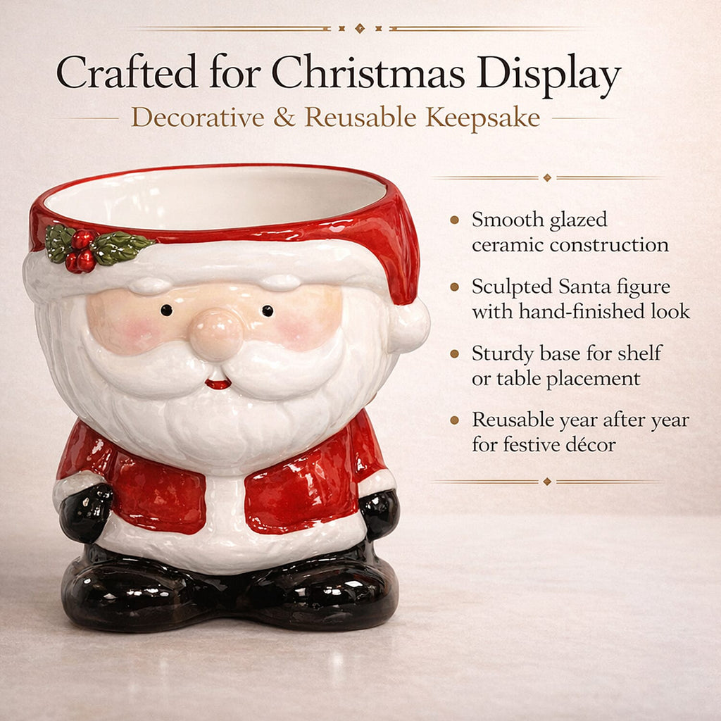 The Leonardo Collection Santa Figural Cookie Jar Gift Set - Red