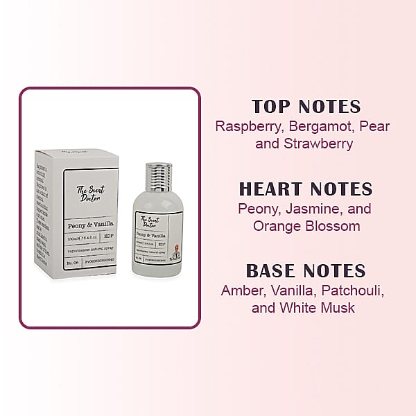 Laurelle The Scent Doctor- Peony and Vanilla Eau De Parfum - 100ml
