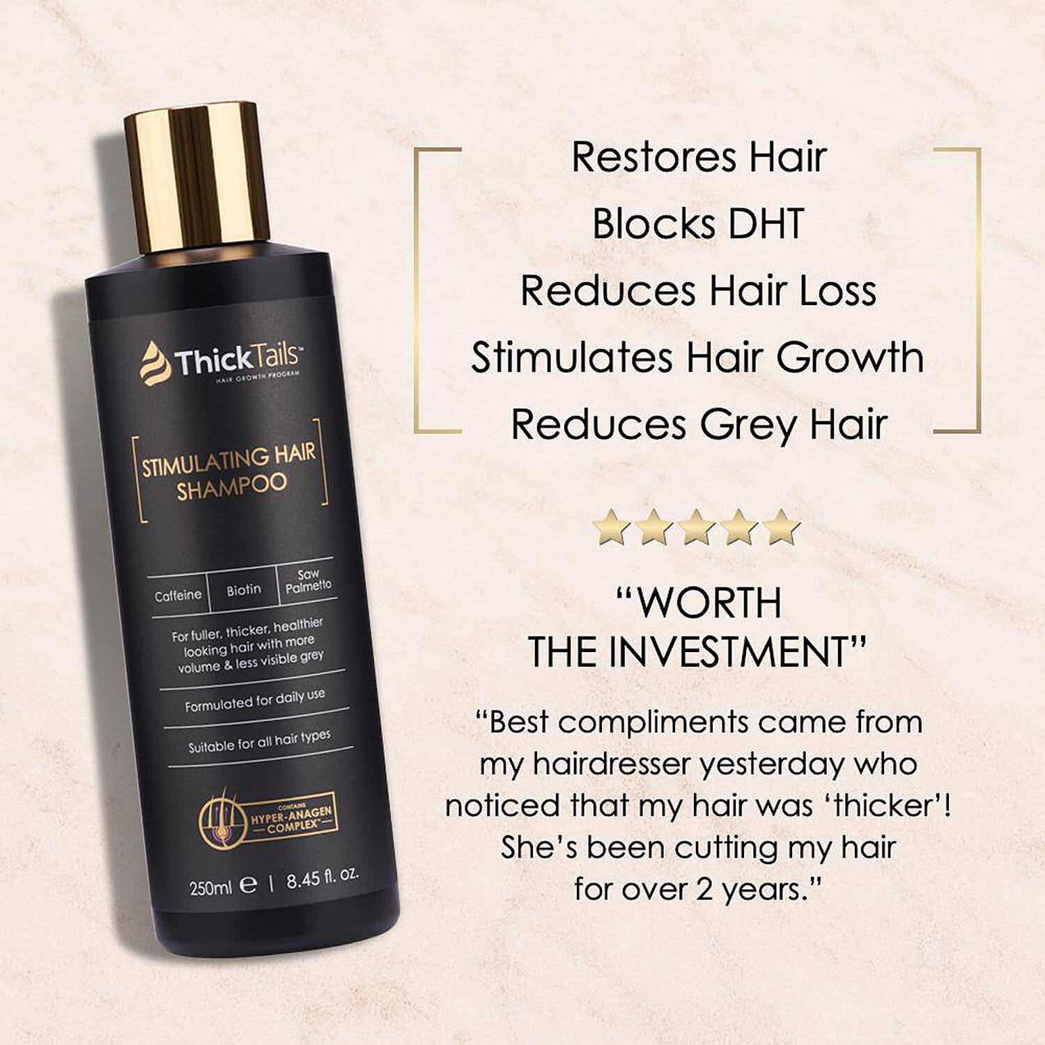Thick Tails Stimulating Hair Shampoo - 250ml
