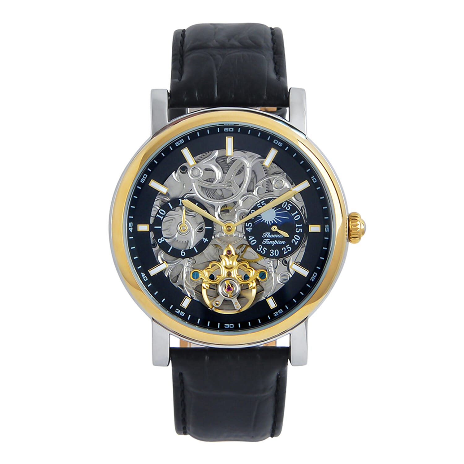 Thomas Tompion Automatic Mens Watch in Leather
