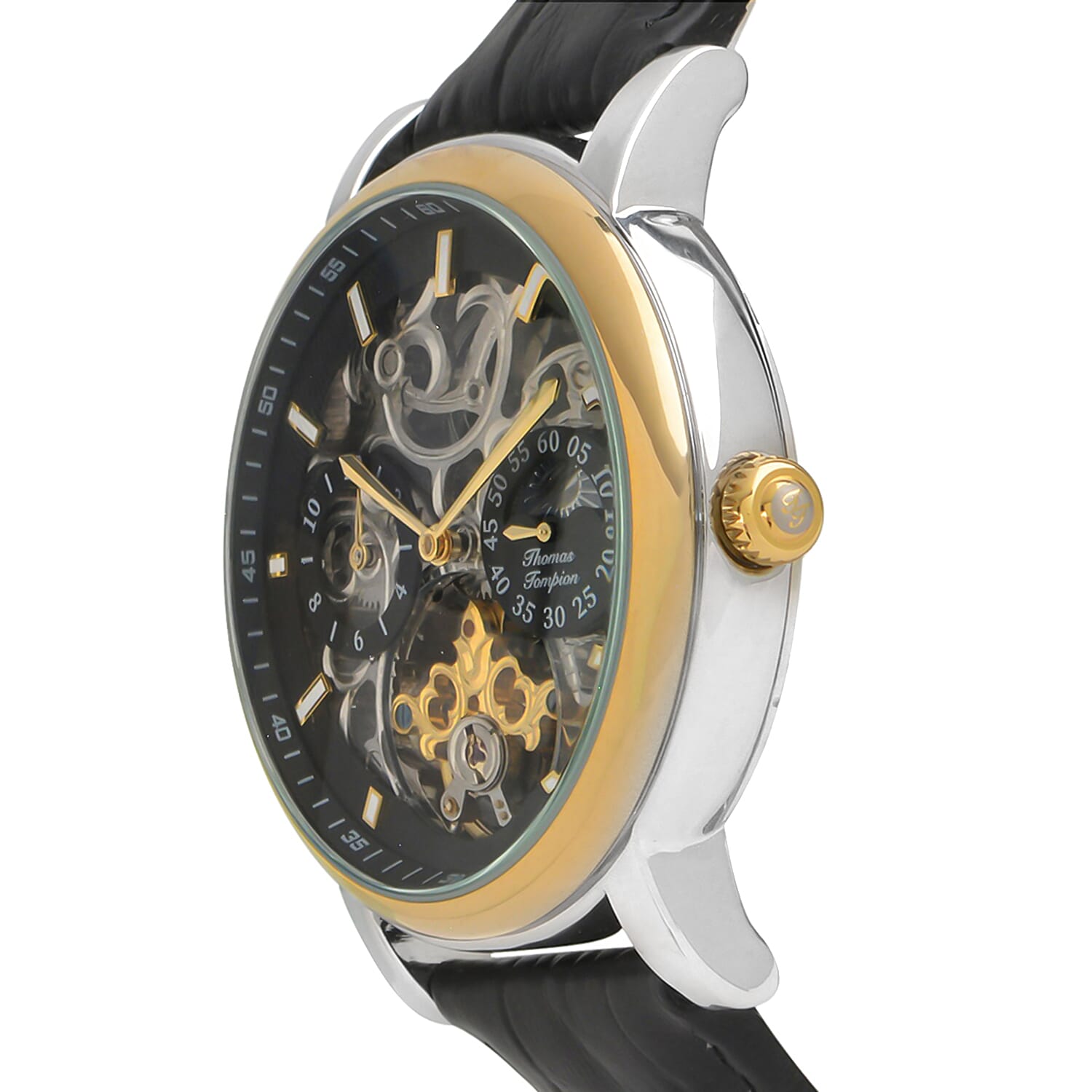 Thomas Tompion Automatic Mens Watch in Leather