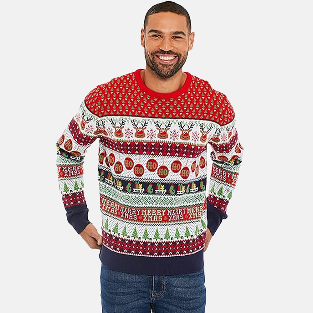 Threadbare Reindeer Design Christmas Jumper (Size 10) - Multi