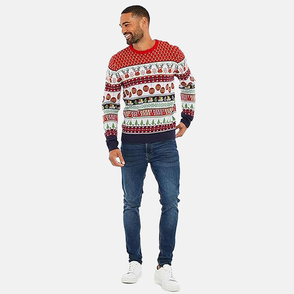 Threadbare Reindeer Design Christmas Jumper (Size 10) - Multi