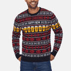 Threadbare Happy New Beer Design Christmas Mens Jumper