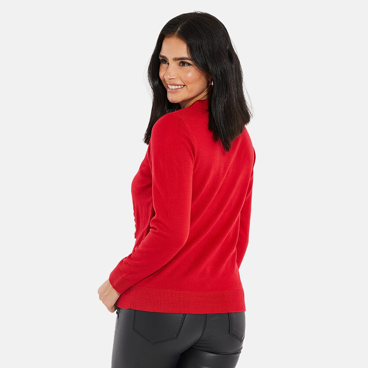 Threadbare Gnome Design Christmas Jumper (Size 10) - Red
