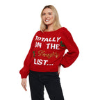 Threadbare Women’s Boat Neck Christmas Jumper with Festive Slogan & Long Sleeves