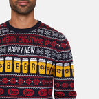 Threadbare Happy New Beer Design Christmas Mens Jumper